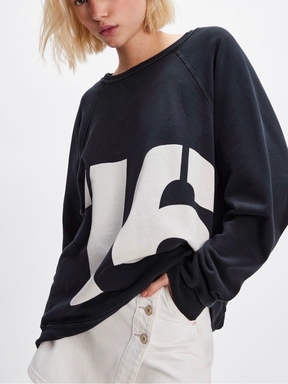 Retrobrand / Free People graphic crewneck sz large